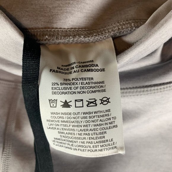 Nike Legging Womens‎ XL Gray Stretch Dri-Fit Zip Pockets Drawstring Cropped 8131 - Picture 3 of 11